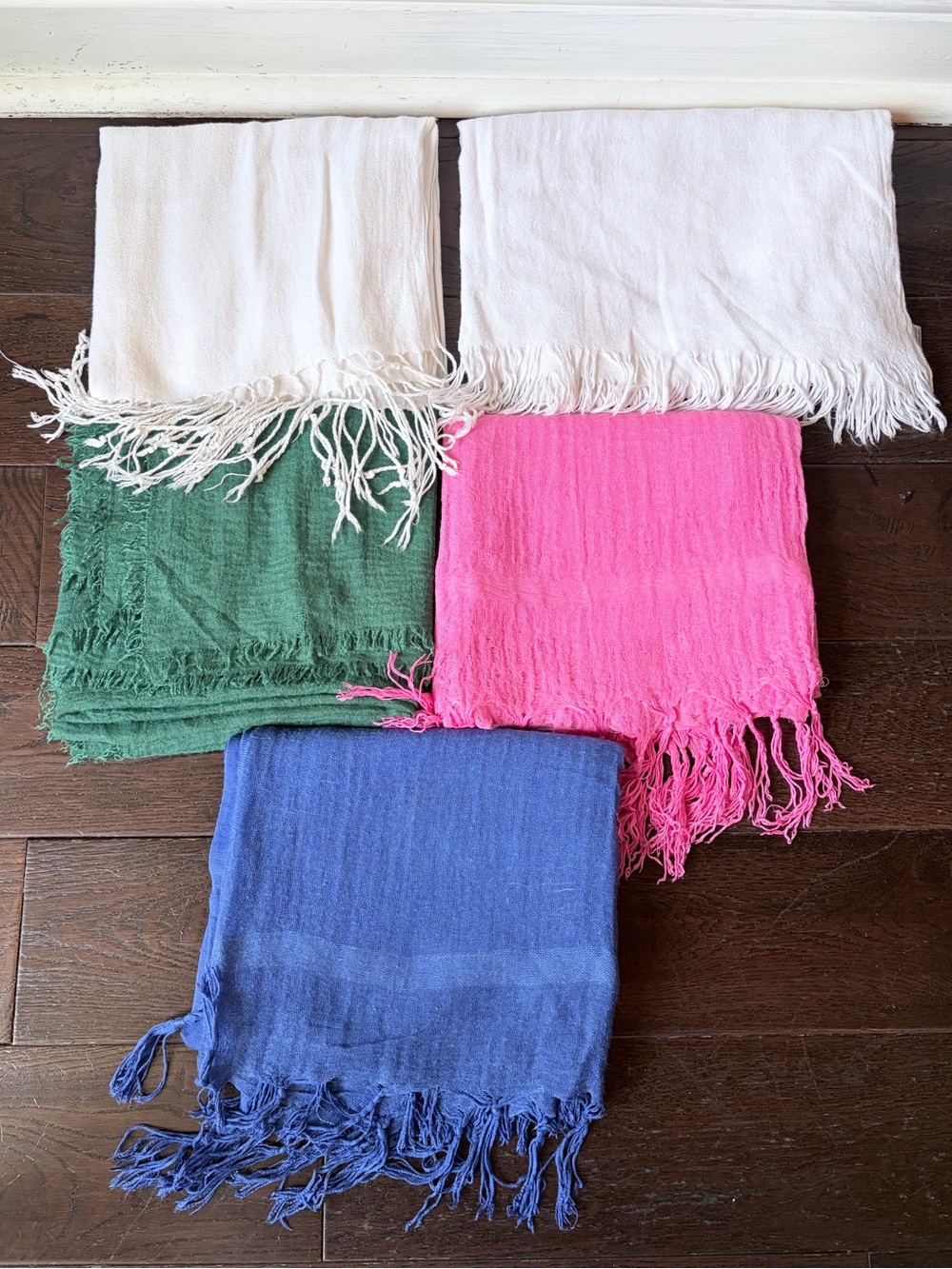 Set of 5 Lightweight Linen | Viscose Scarves/Wraps